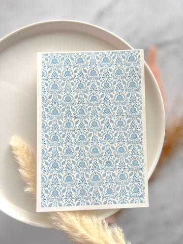 1 Sheet, Approx 13x90cm, Floral Print Water Decal Image Transfer for Polymer Clay / Ceramics
